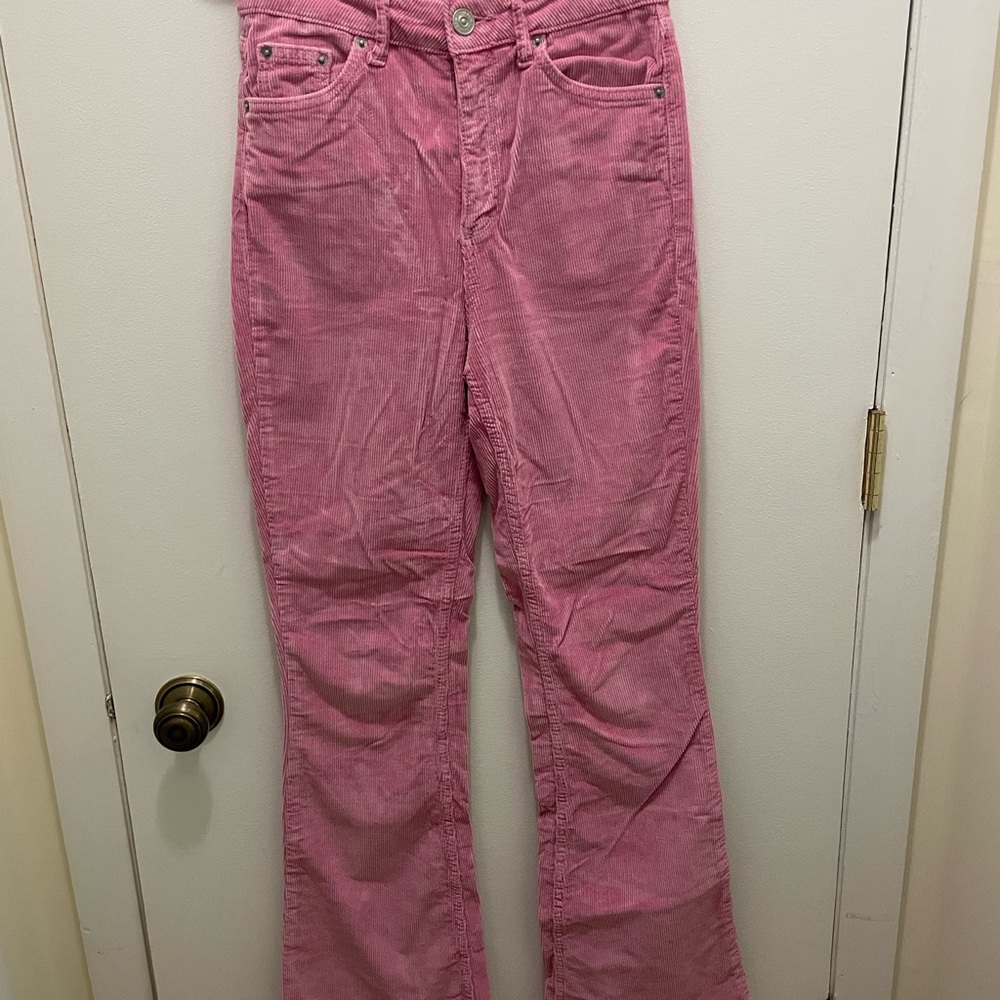 BDG Pink Corduroy Flare Pants